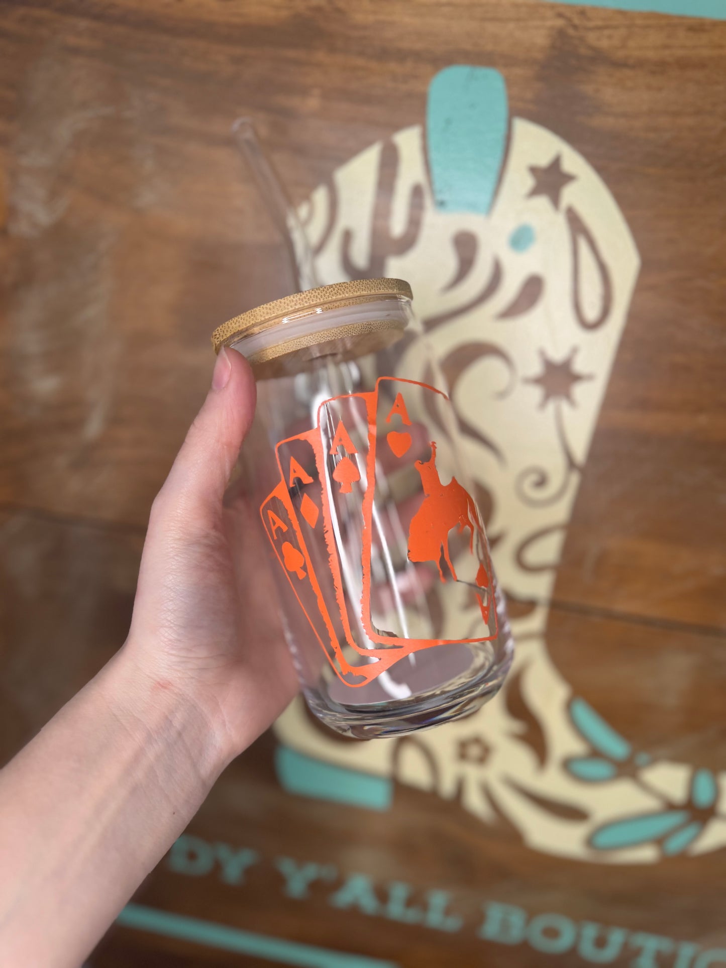 The Playing Cards Glass Cup- Color Options