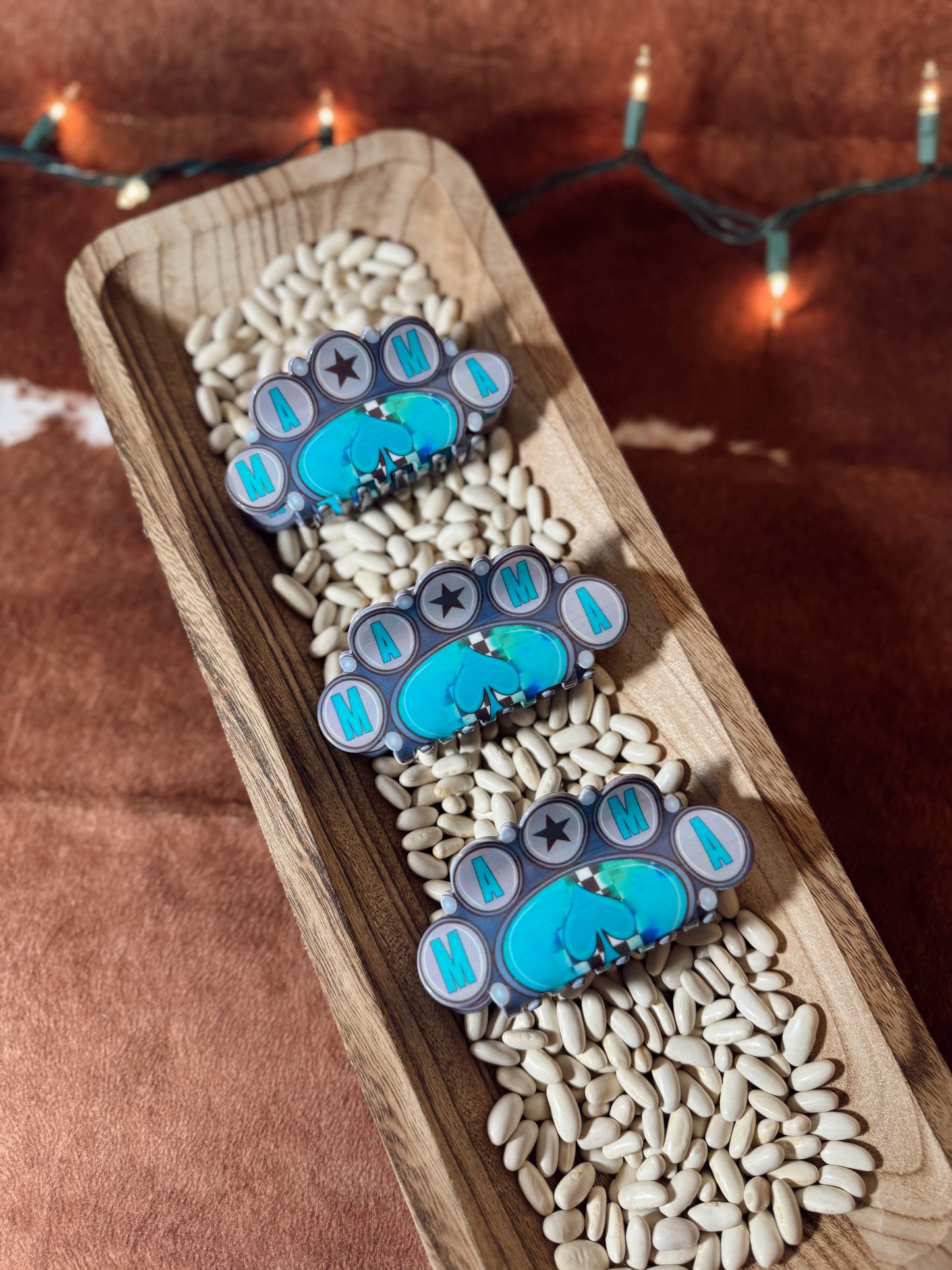 Mama Turquoise Clip
