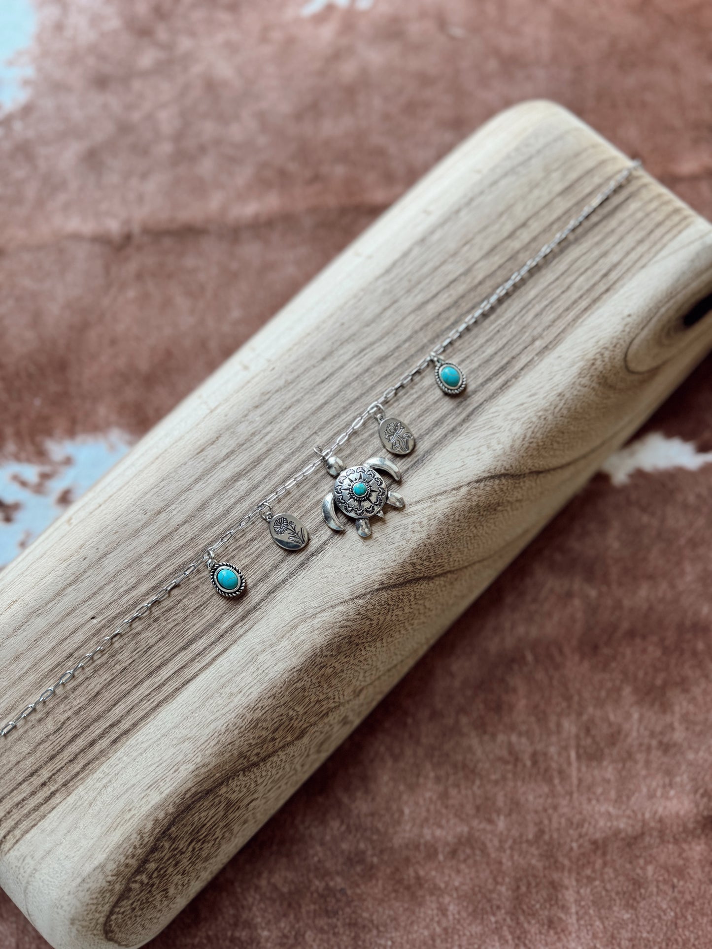 By the Sea Sea turtle Charm Necklace