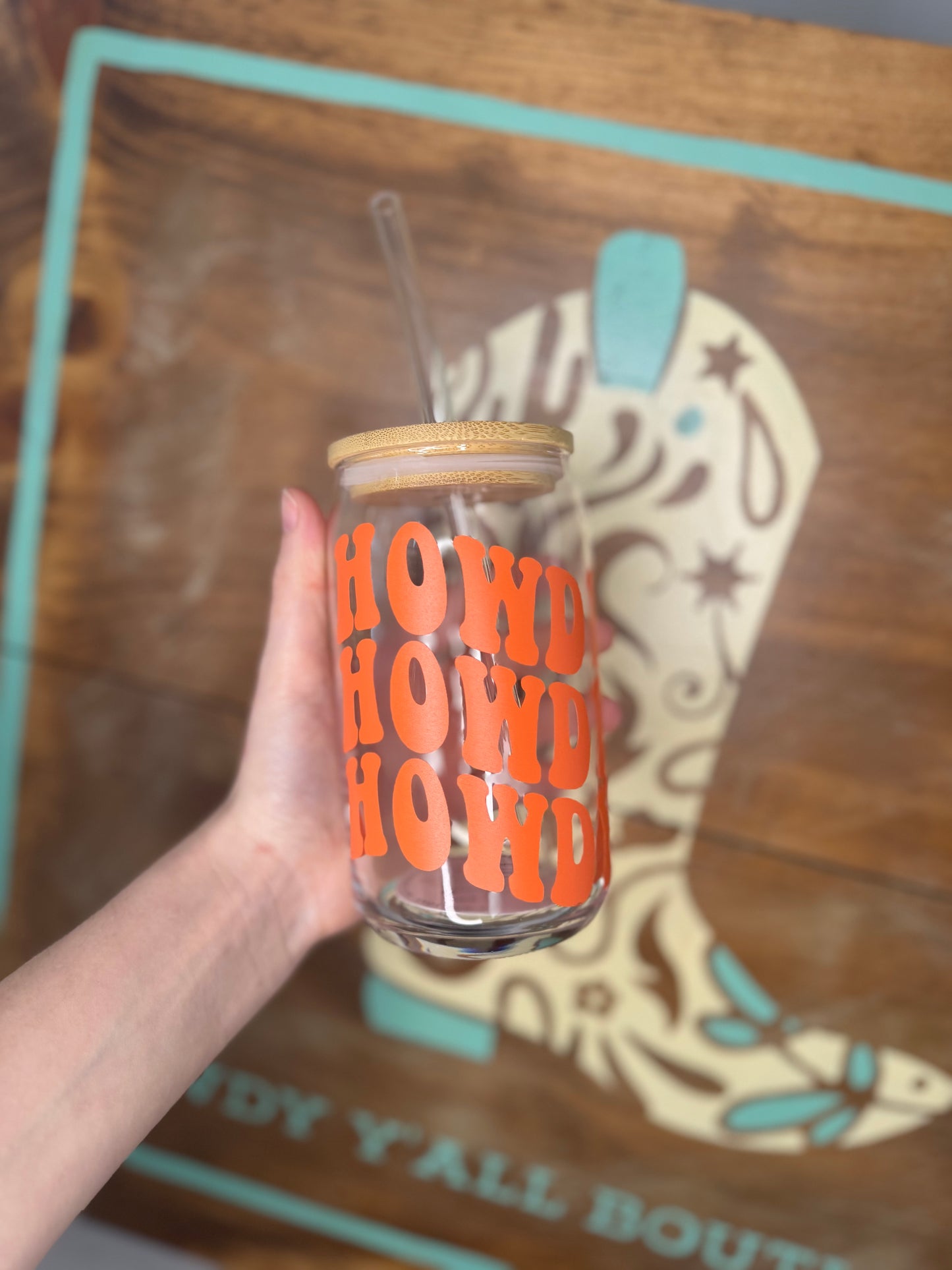 The Orange Howdy Glass