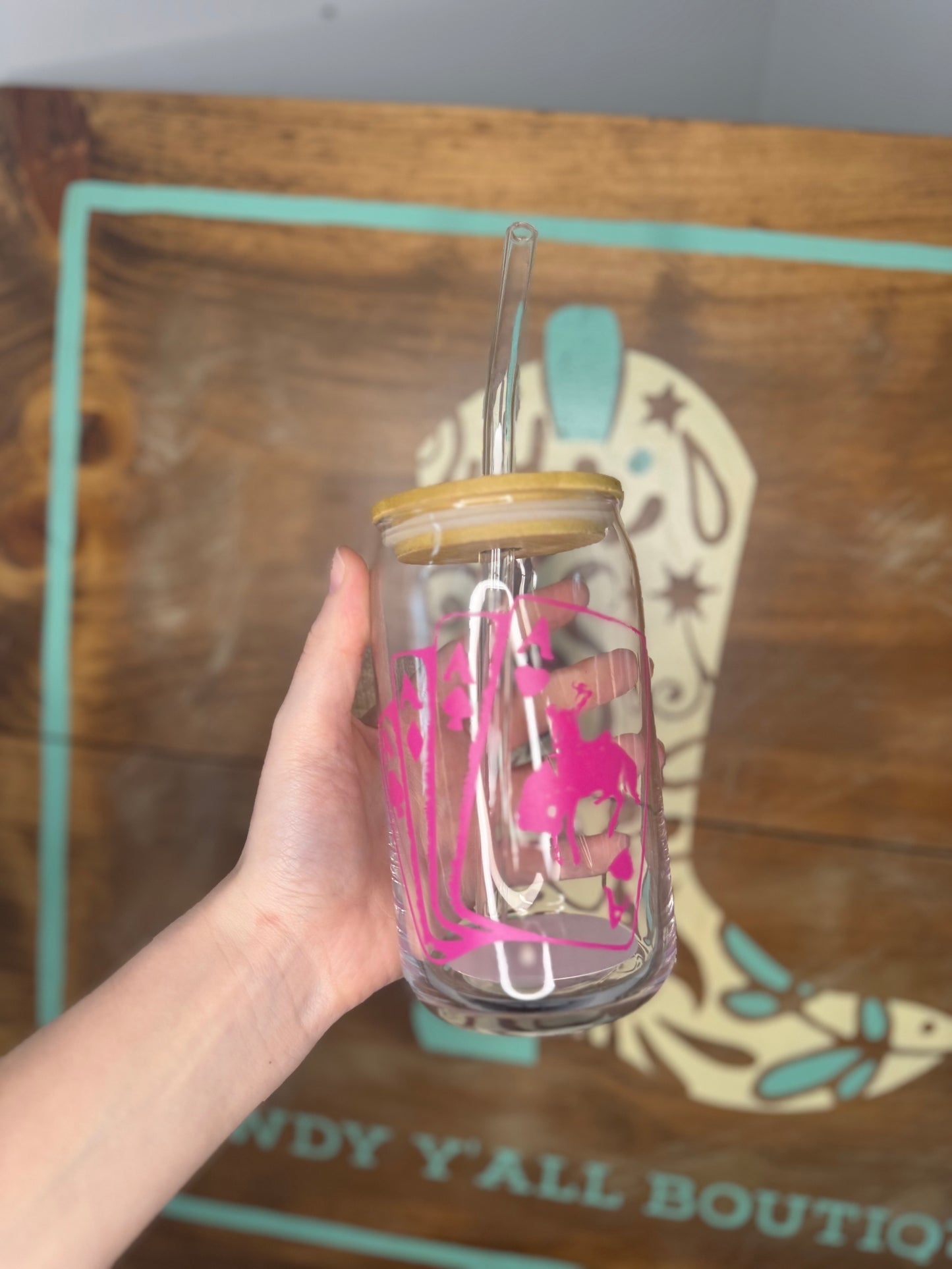 The Playing Cards Glass Cup- Color Options