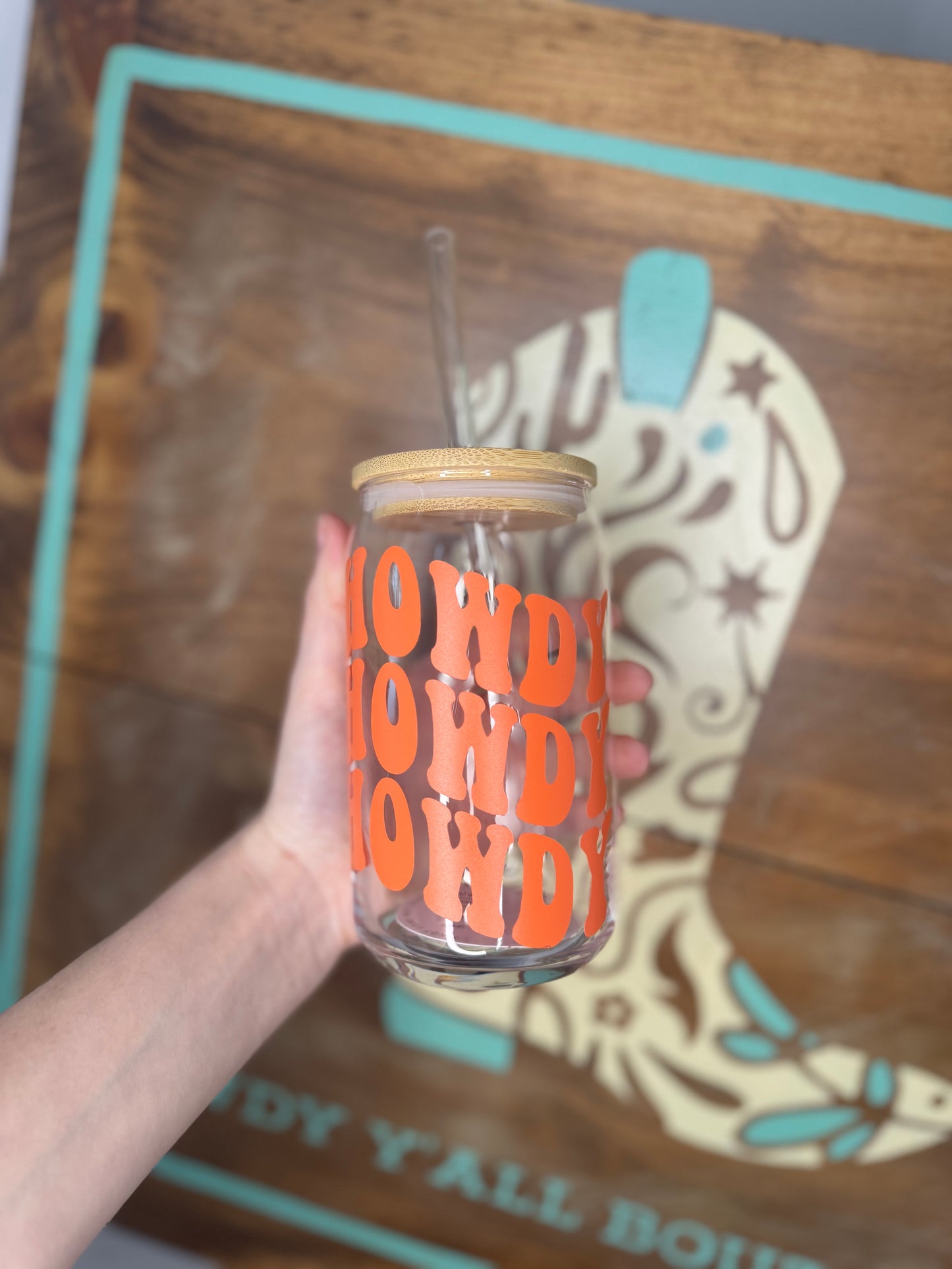 The Orange Howdy Glass