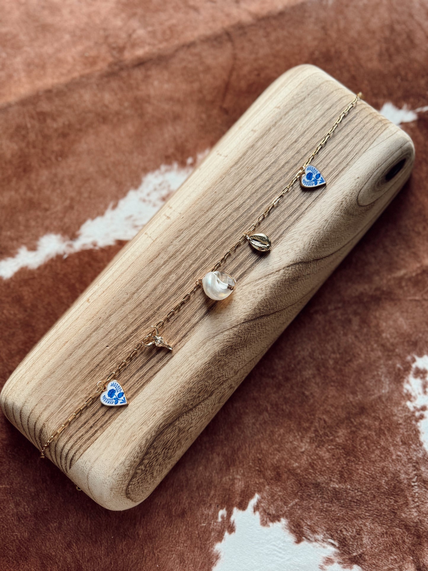 The Hearts by the shore Charm Necklace