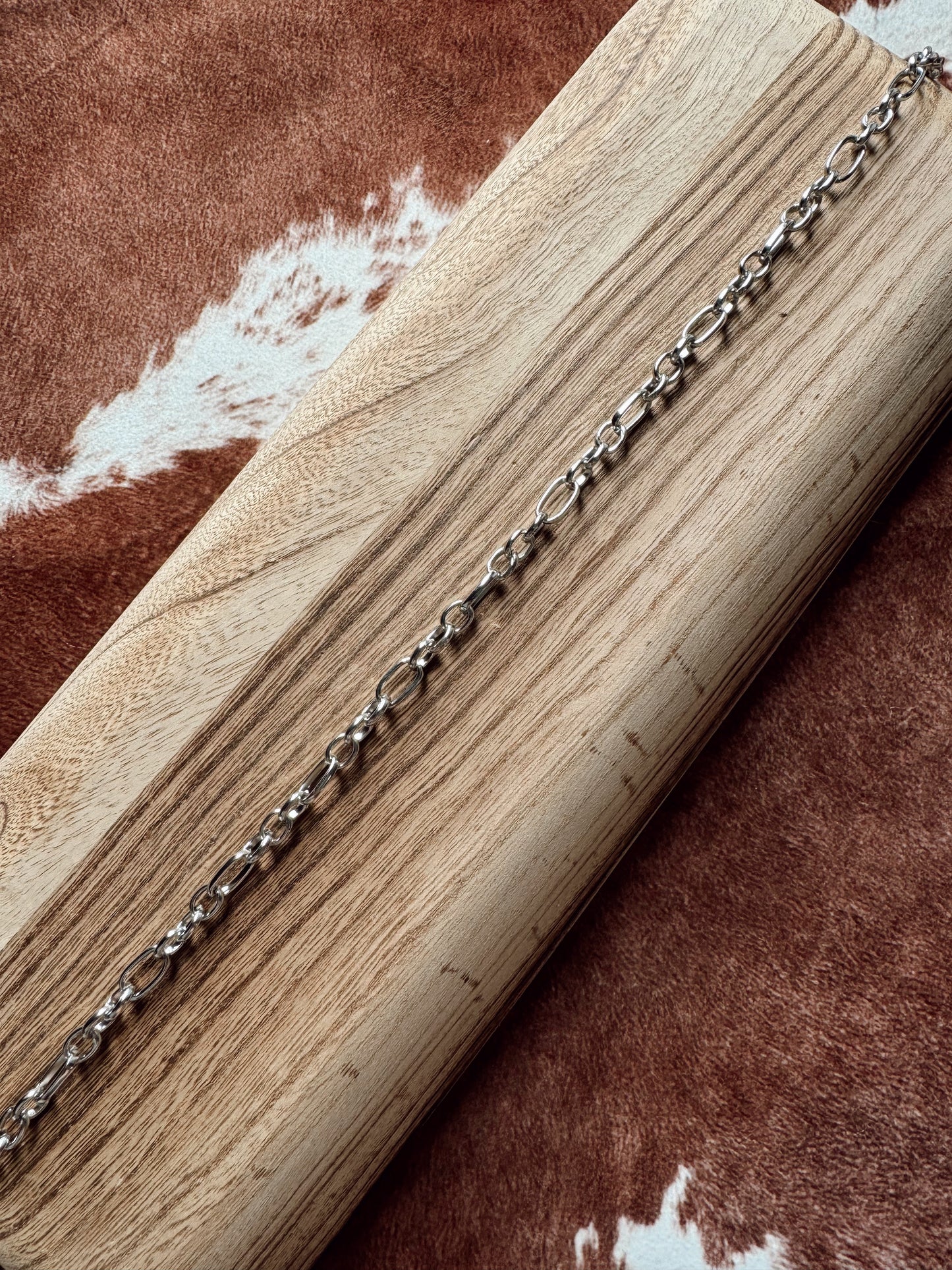 Chunky Silver Chain - Custom Charm Bar