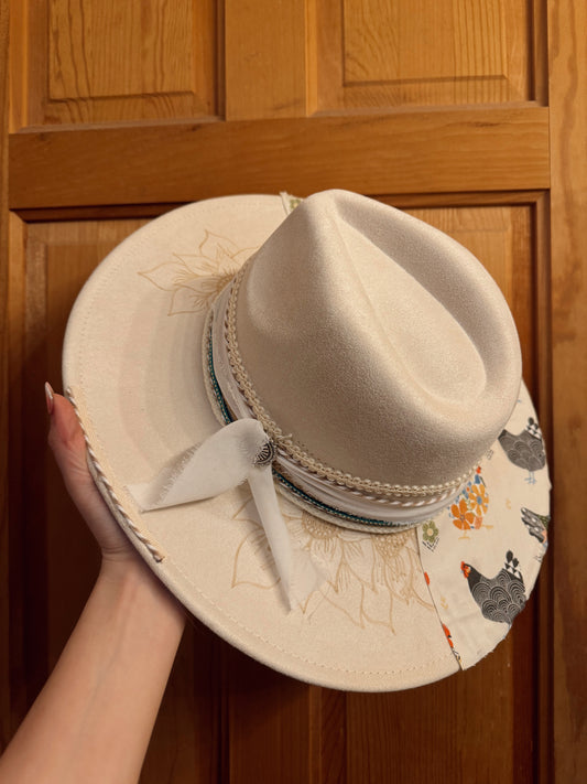 The Floral Chicken Hat