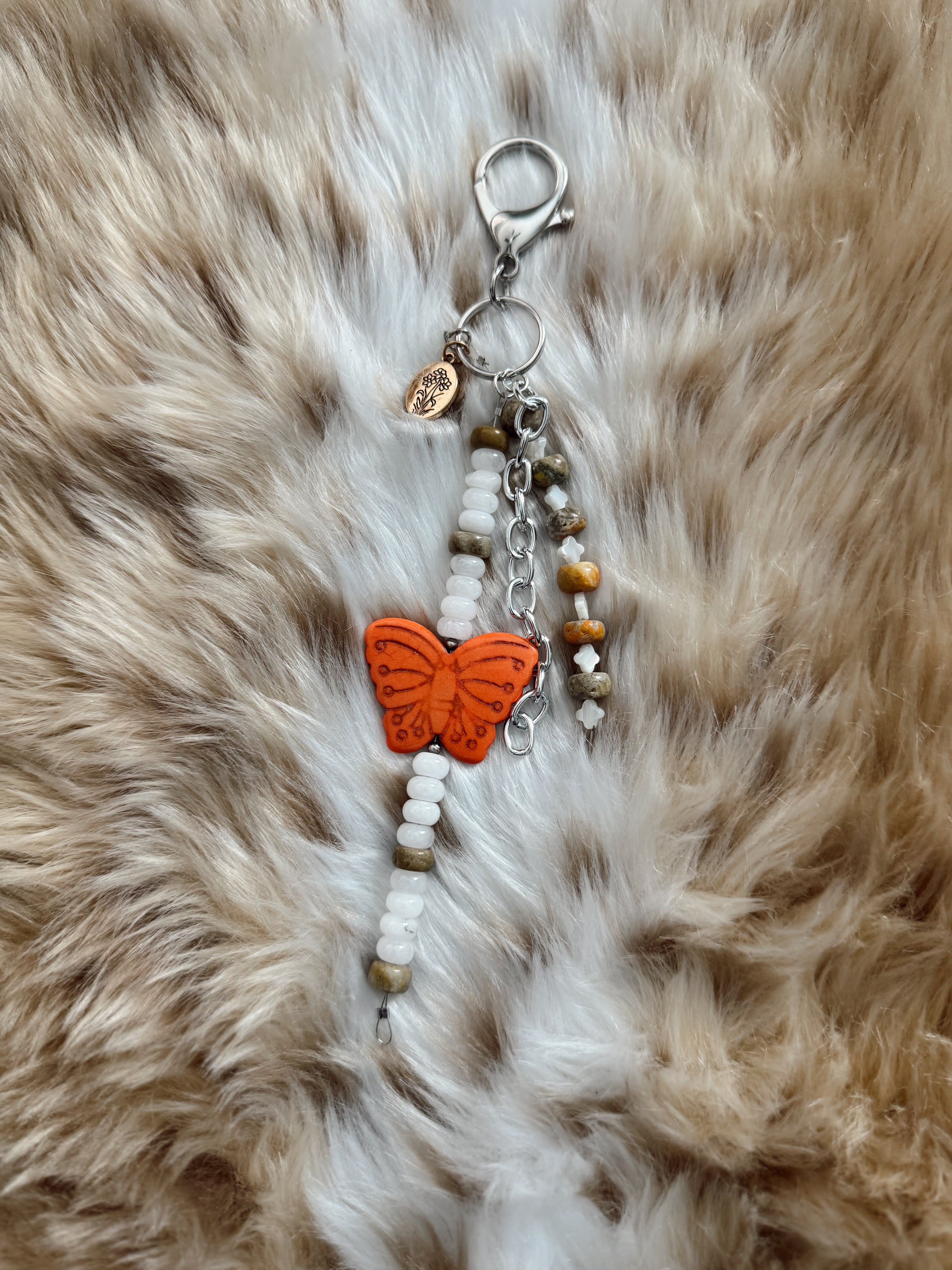 The Orange Butterfly Keychain