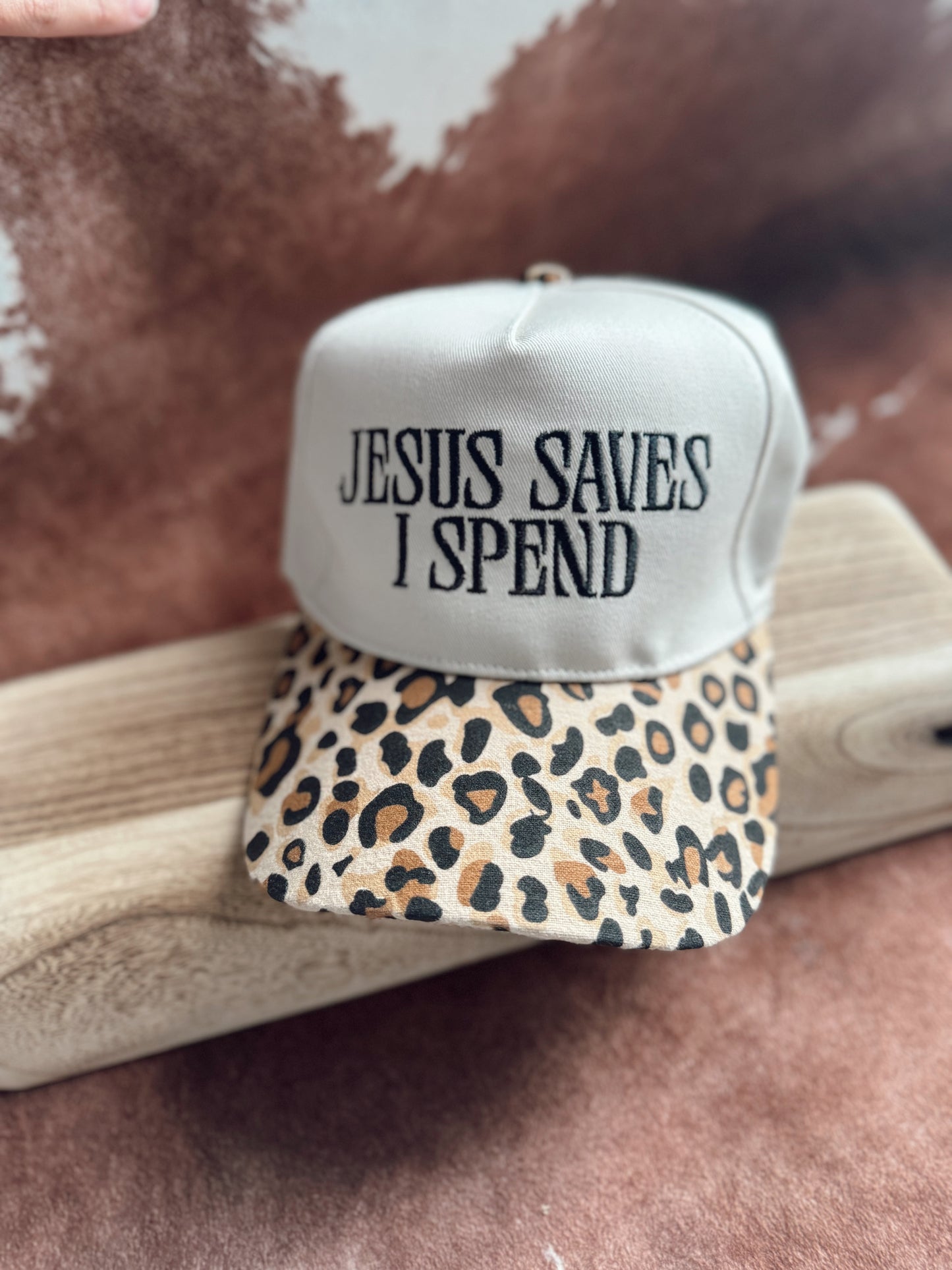 Jesus Saves I Spend - Leopard
