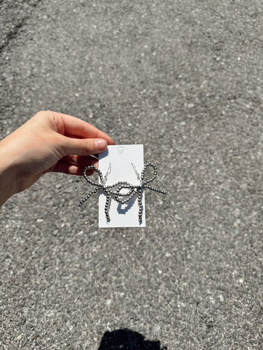 The Silver Bow Earrings