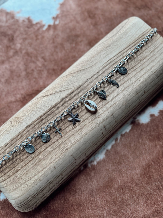 The Chunky Silver Lovers Charm Necklace