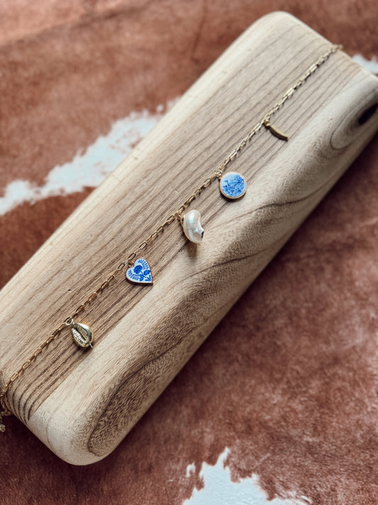 The Feathers by the Shore Charm Necklace