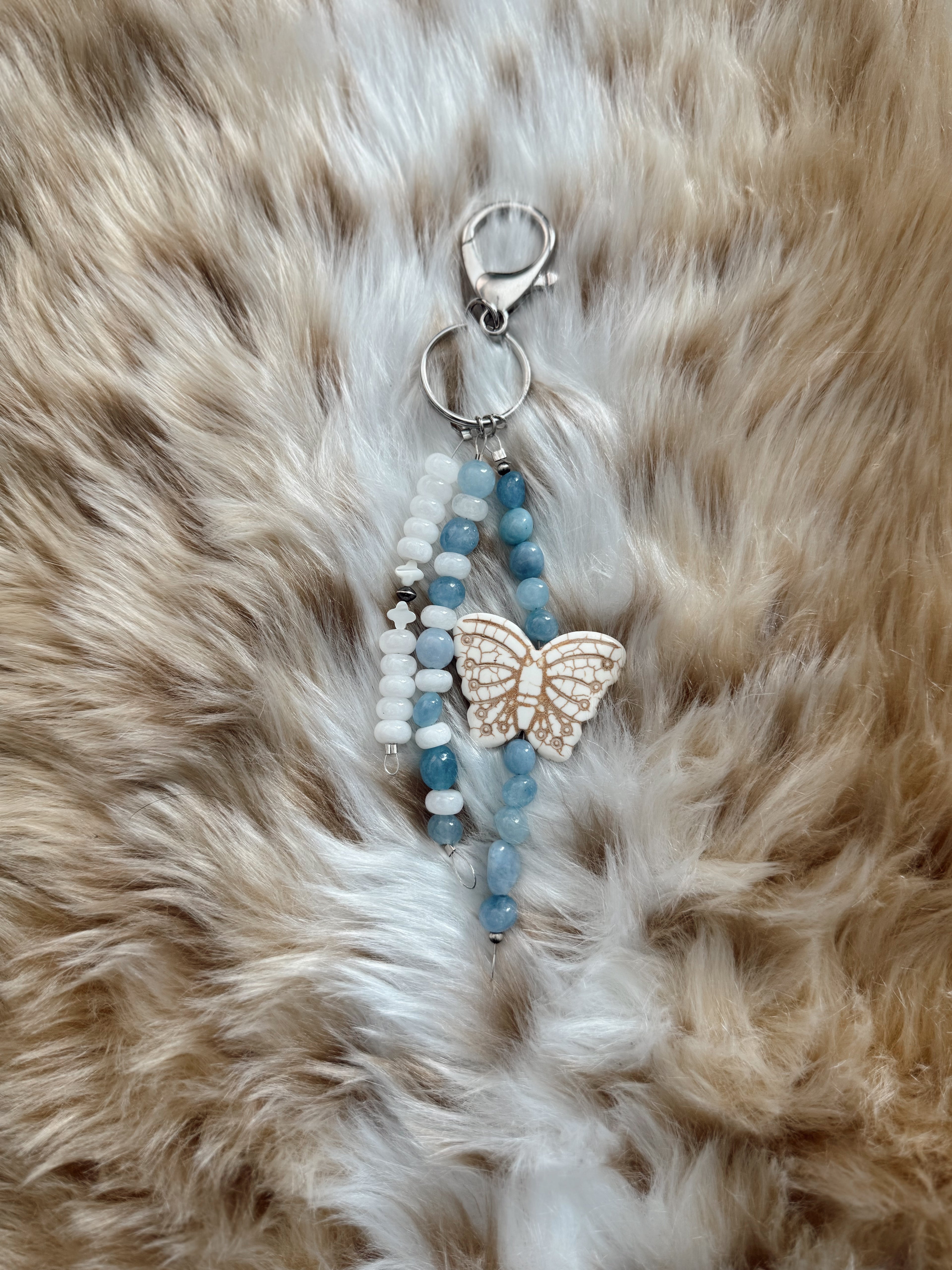 The White Butterfly Keychain