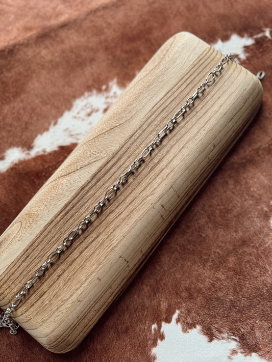 Chunky Silver Chain - Custom Charm Bar