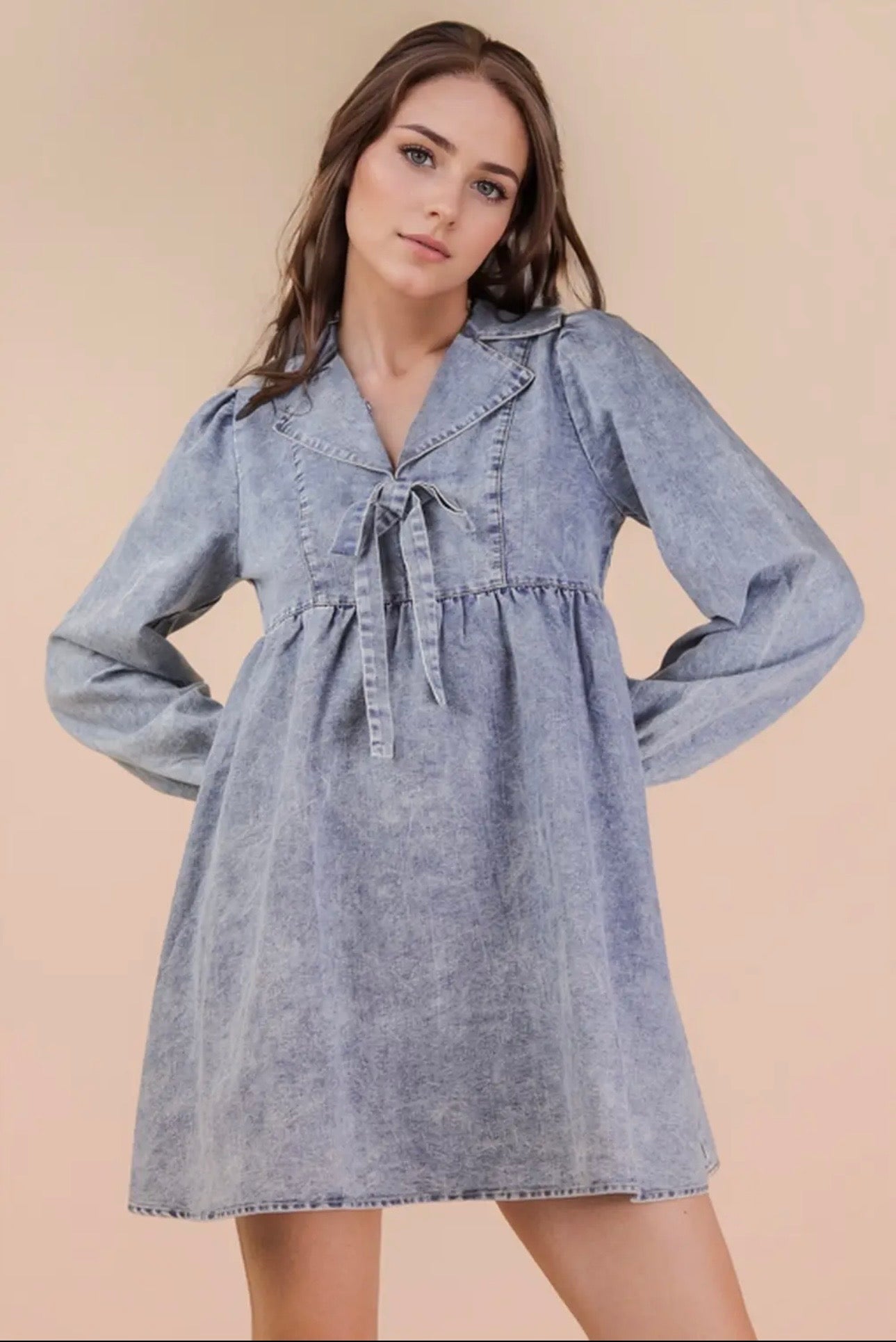 The Denim Bow Dress