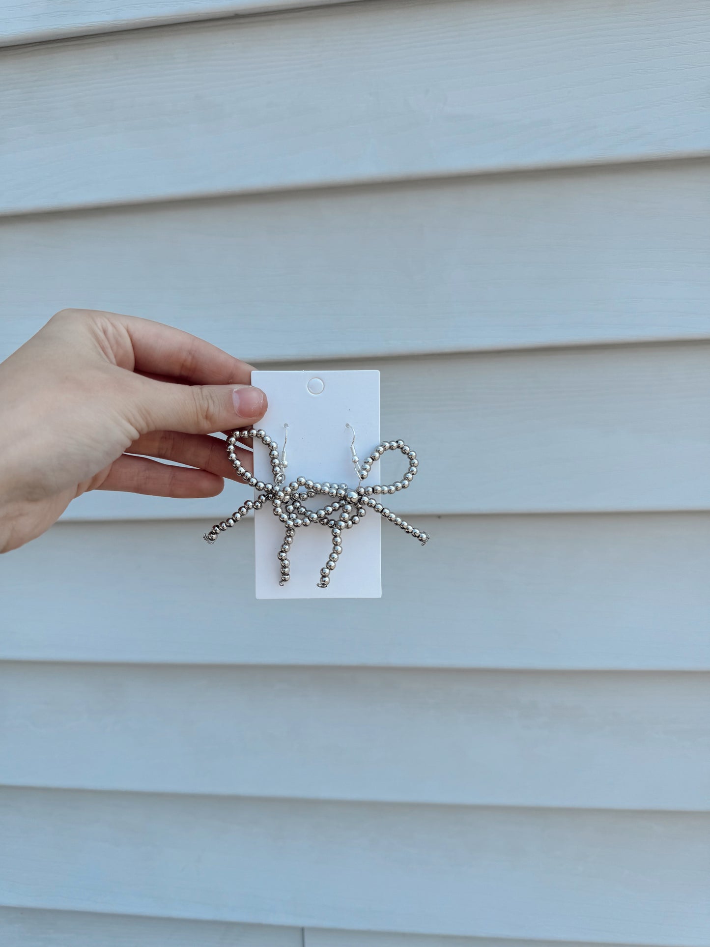 The Silver Bow Earrings