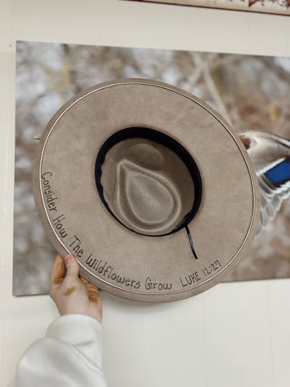 Luke 12:27 Floral Hat