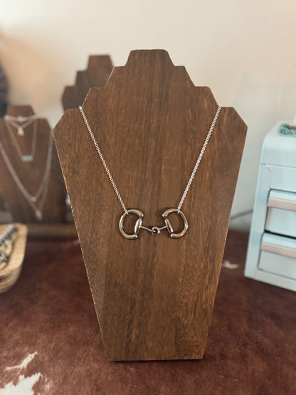 Sterling silver bit necklace