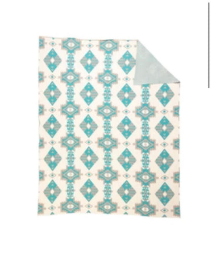 All The Blues Aztec Throw