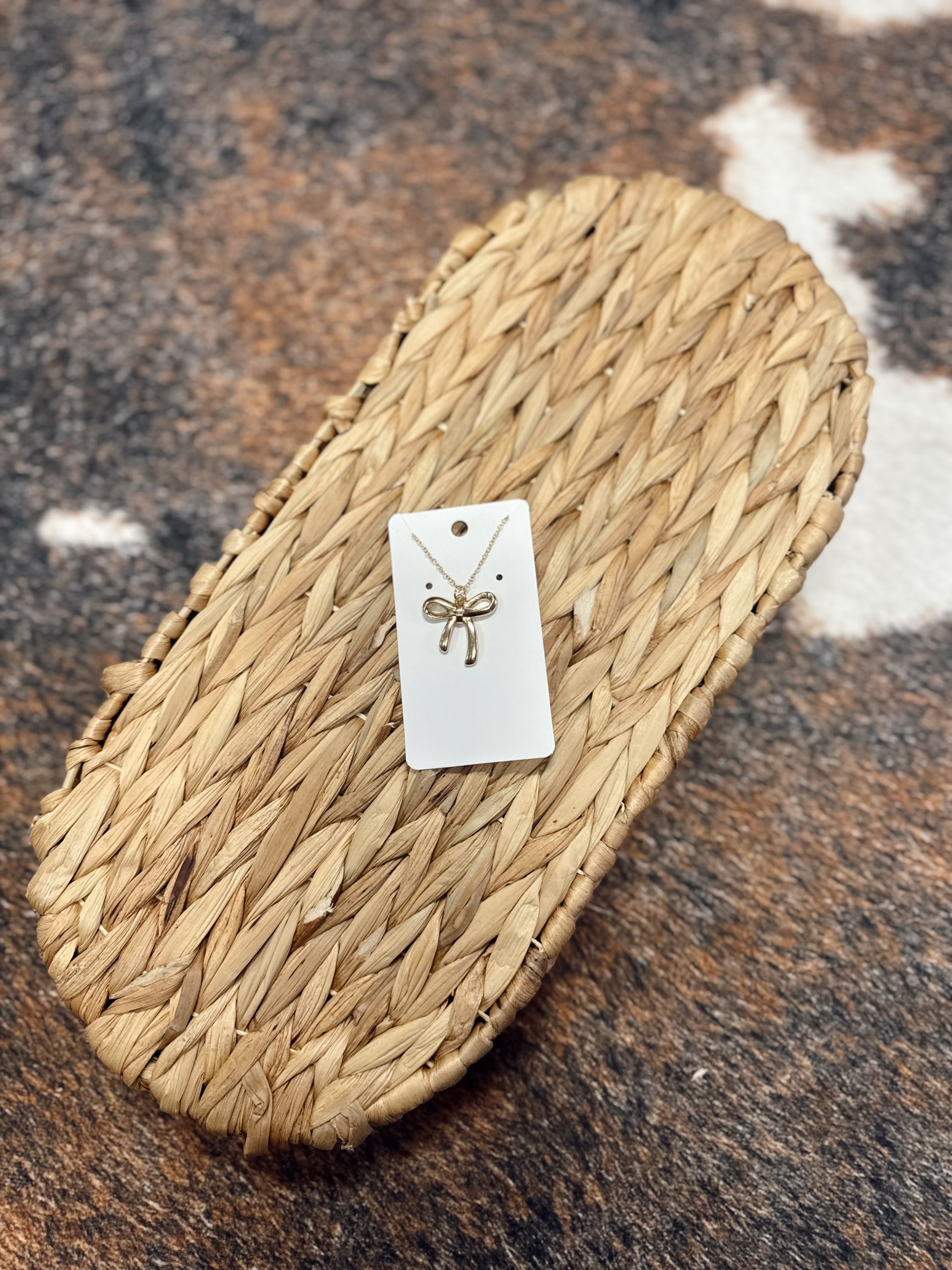The Gold Chunky Bow