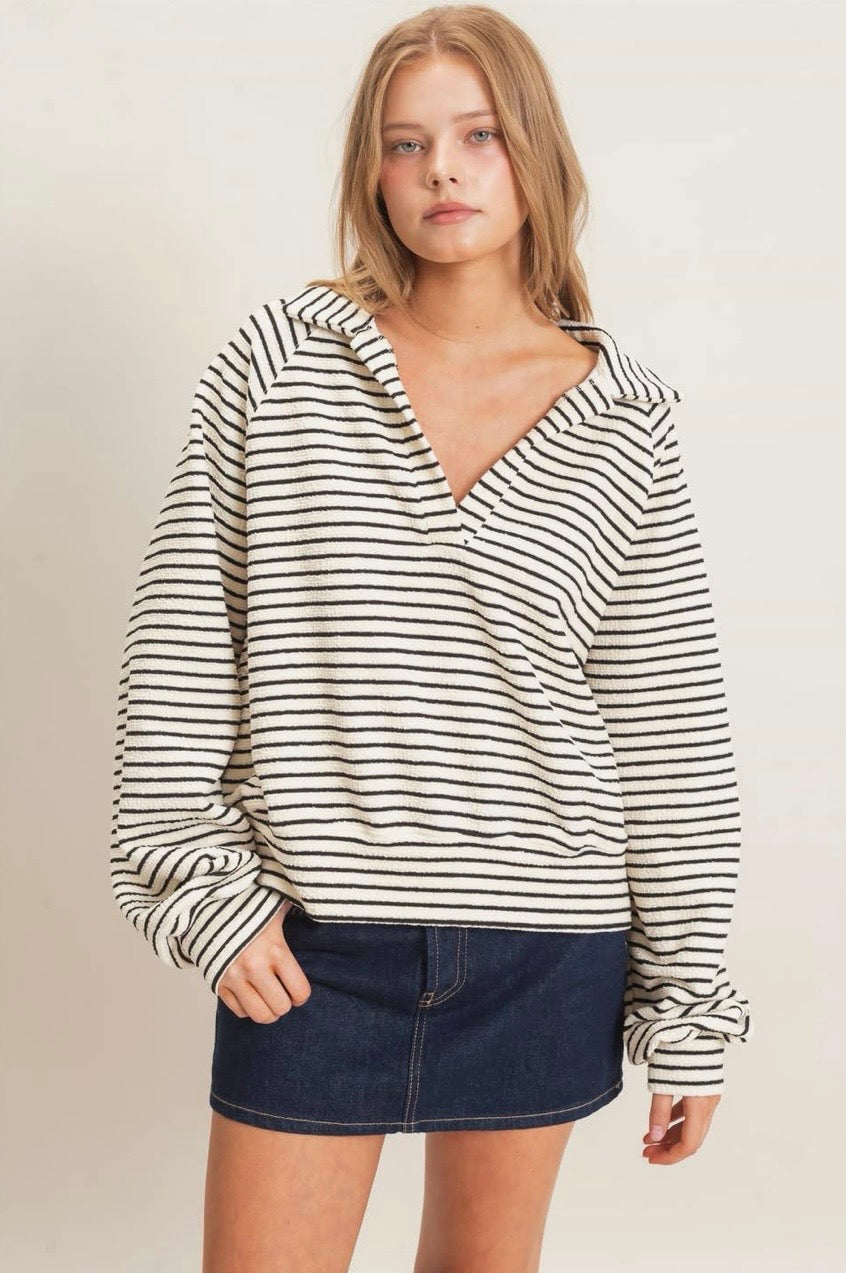 The Saddle Up Striped Sweater