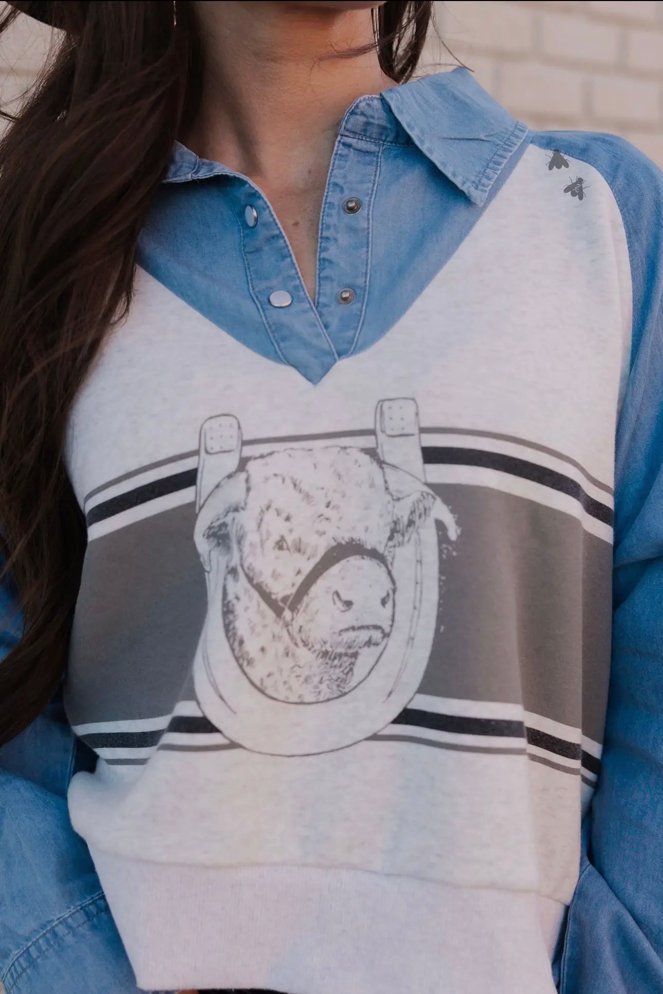 Call Em Home Denim Top