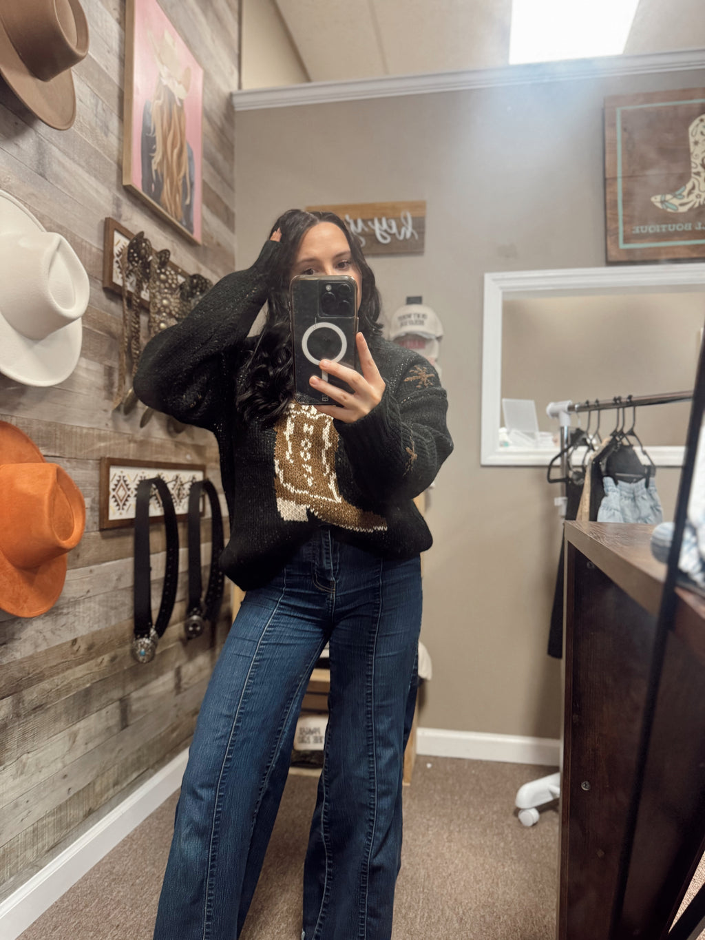 The Cowboy Boot Sweater