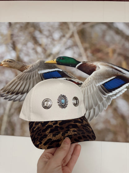 The Turqouise & Leopard Concho Hat