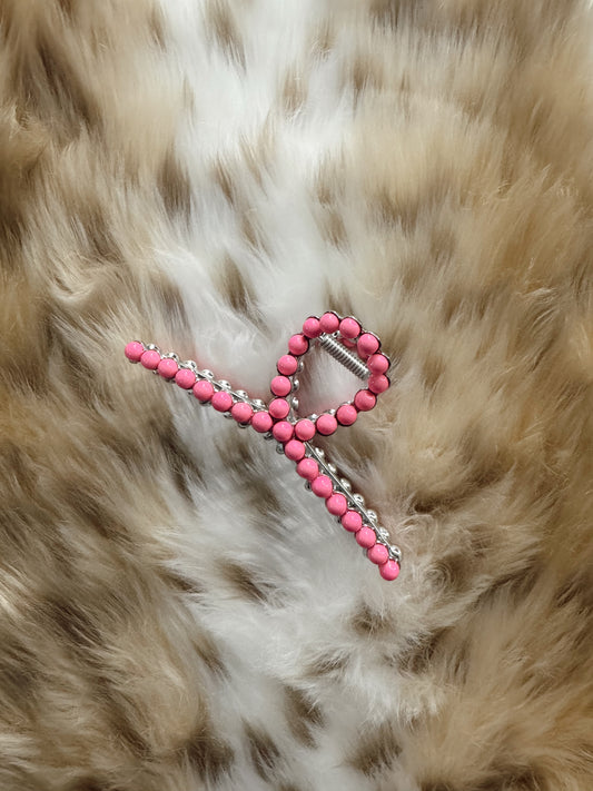 The Pink Stoned Claw Clip