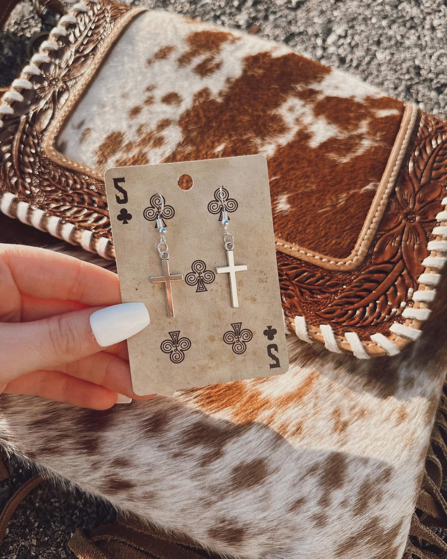 The Simple Cross Earrings
