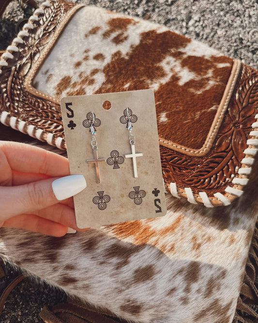 The Simple Cross Earrings