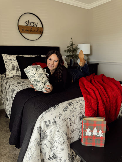 All the Basic Black 1/4 Zip Crew