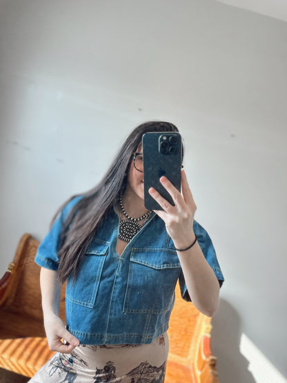 The Calling Cowgirl Denim Top - PRE ORDER