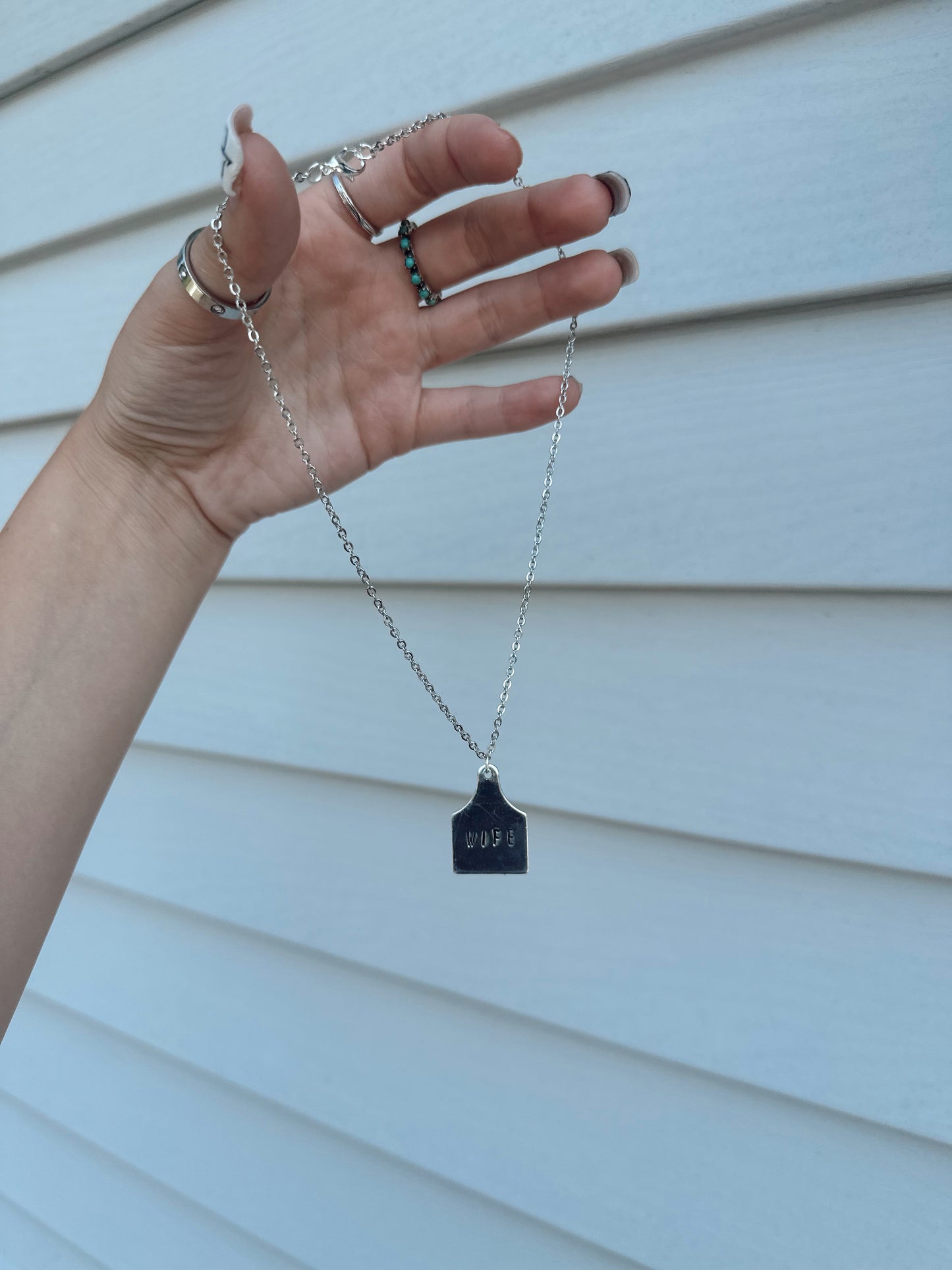 Wife Cowtag Necklace