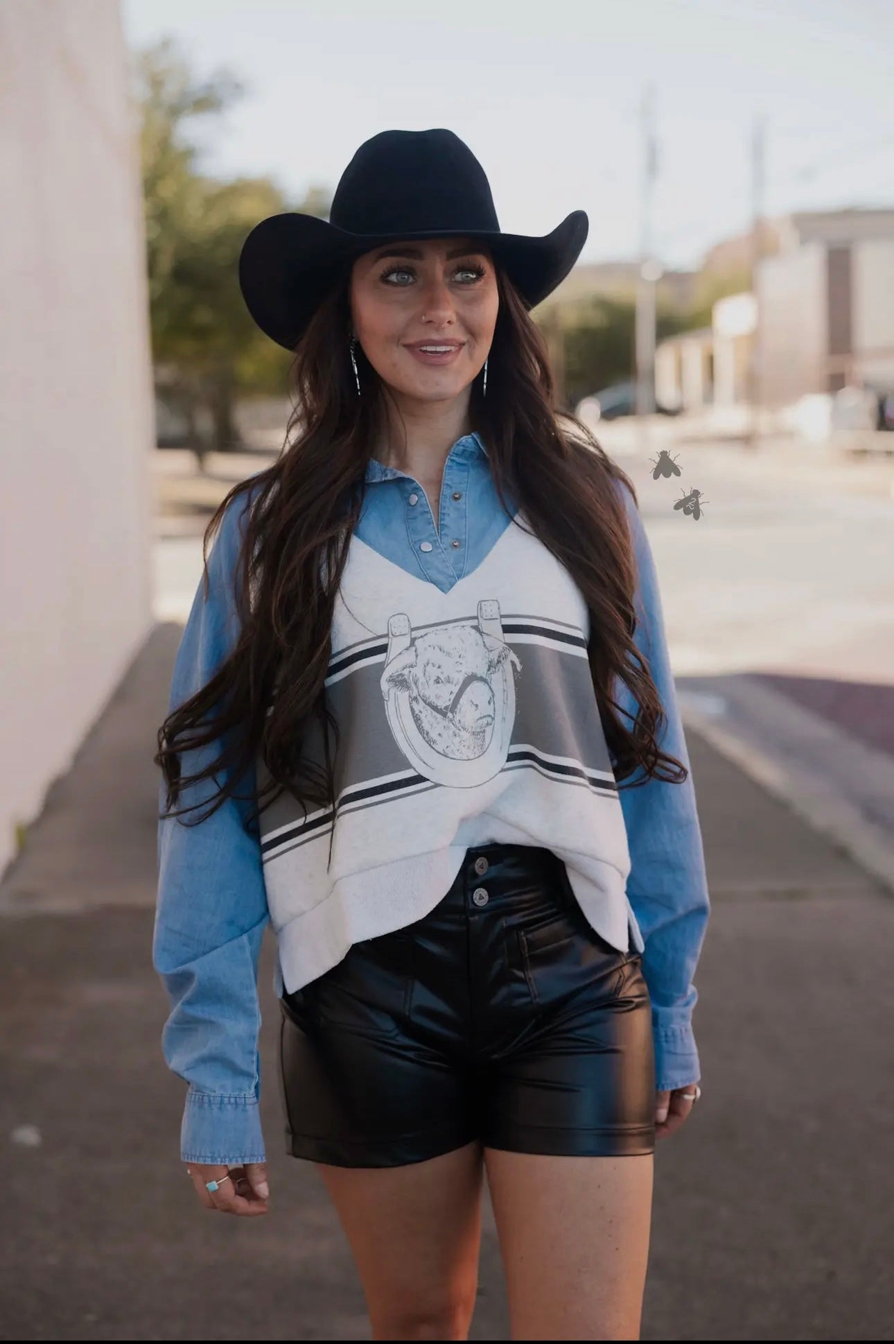 Call Em Home Denim Top