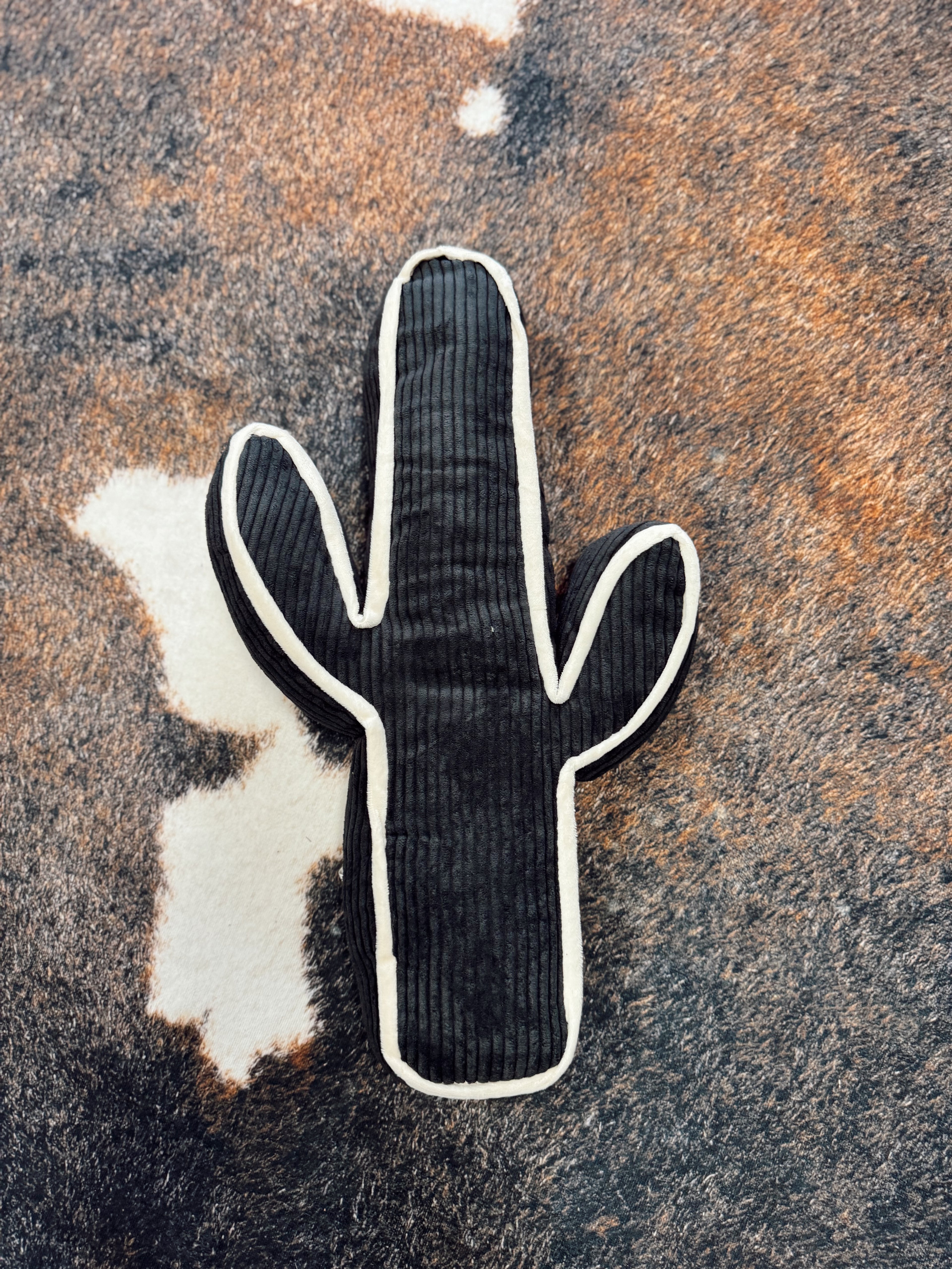 The Cutie Cactus Pillow - Black