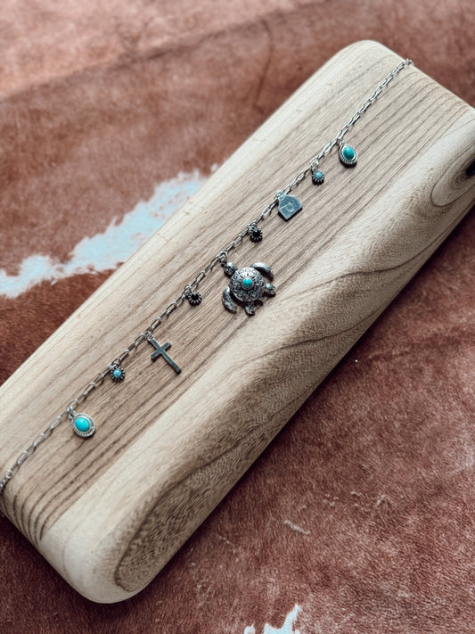 The Faith By The Sea Turtle Charm Necklace