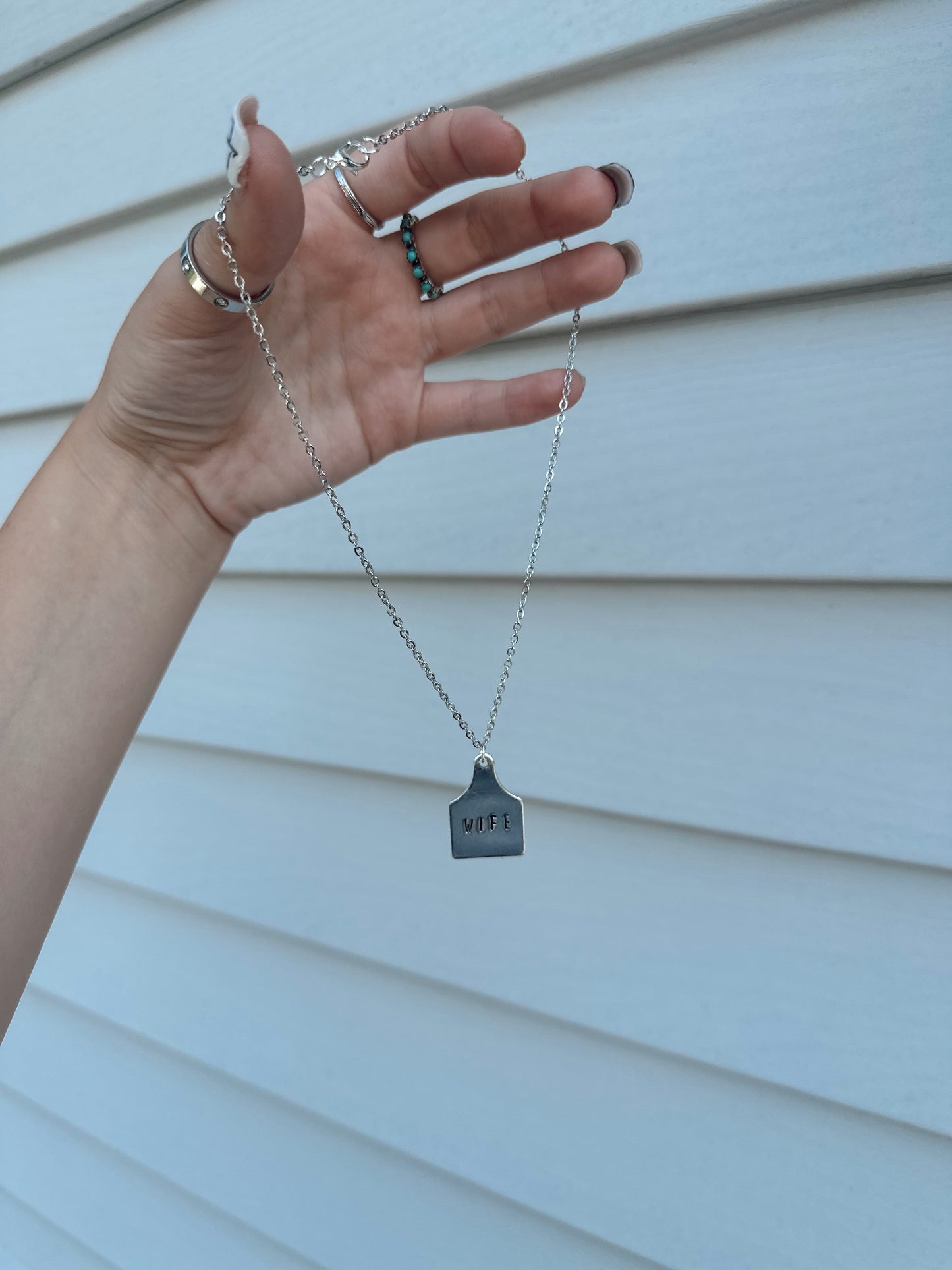 Wife Cowtag Necklace