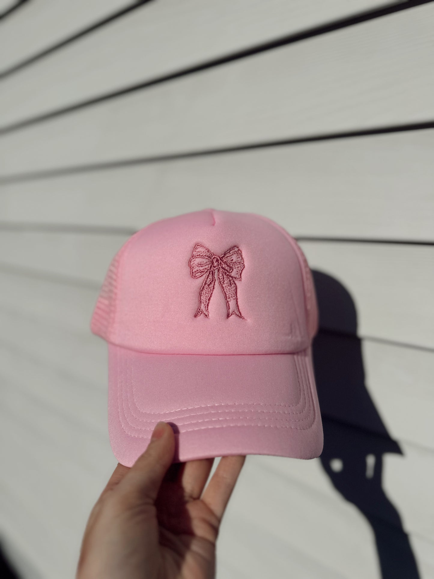 The All Pink Bow Trucker Hat