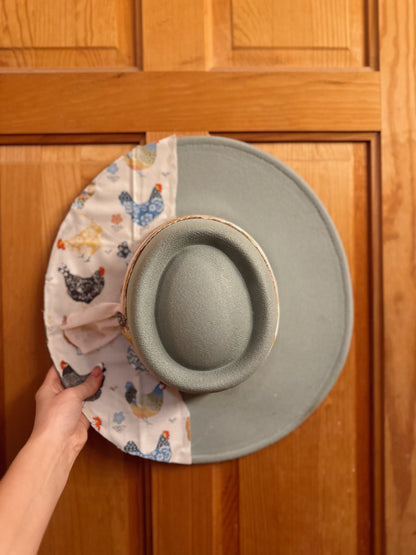 The Sage Green Chicken Hat