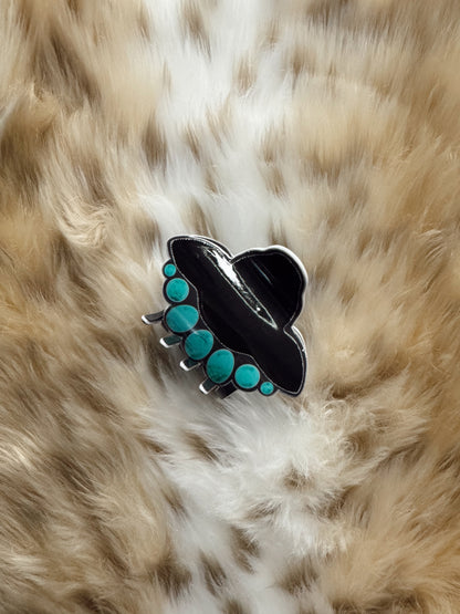 The Cowhead Turquoise Claw Clip