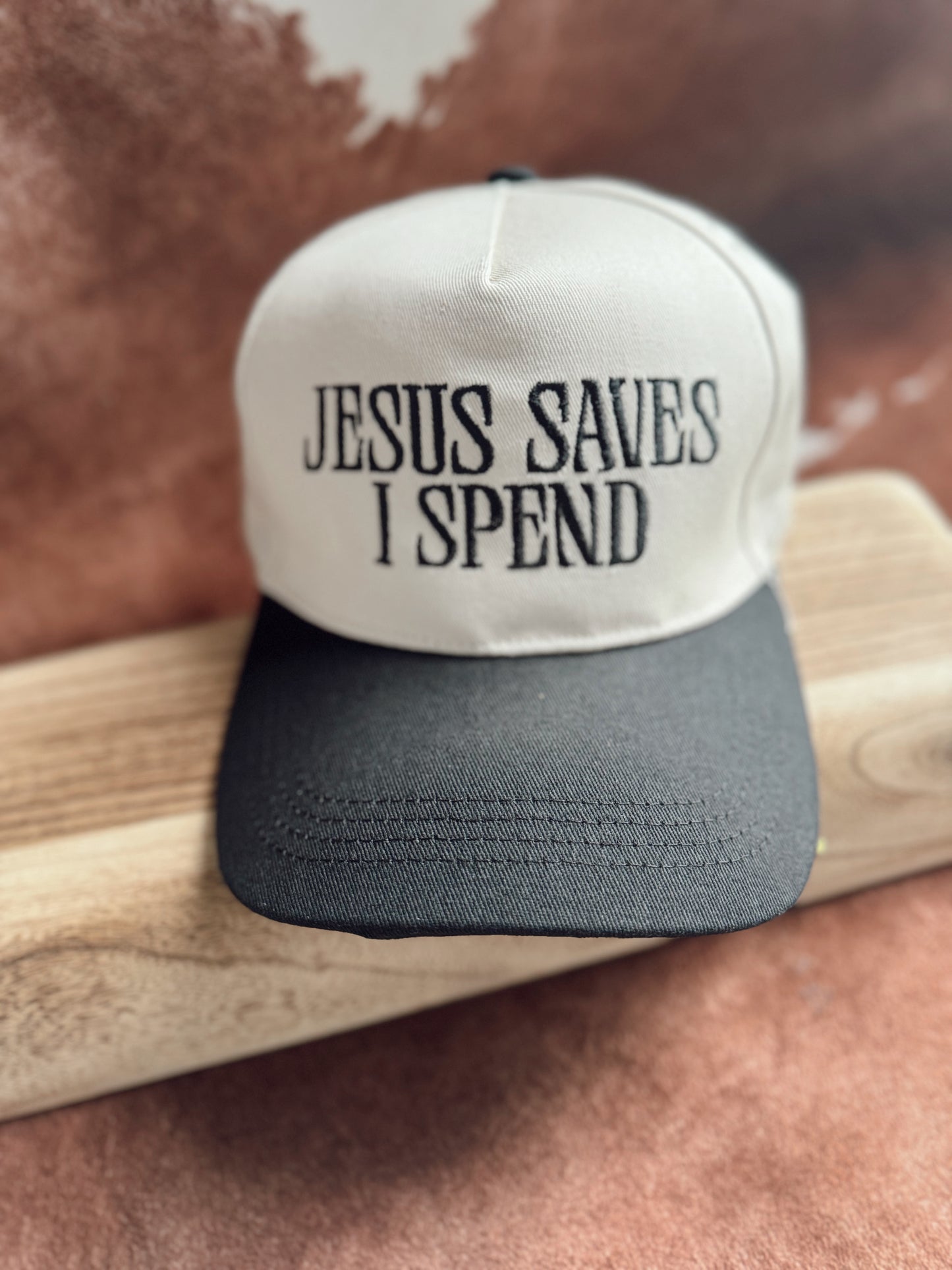 Jesus Saves I Spend Trucker Hat