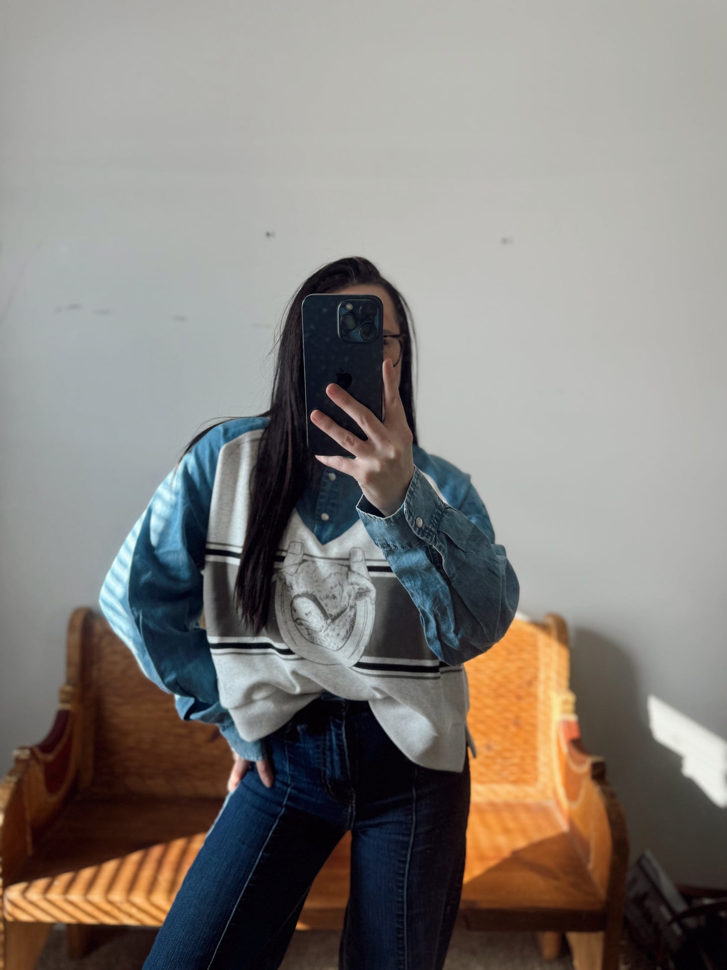 Call Em Home Denim Top