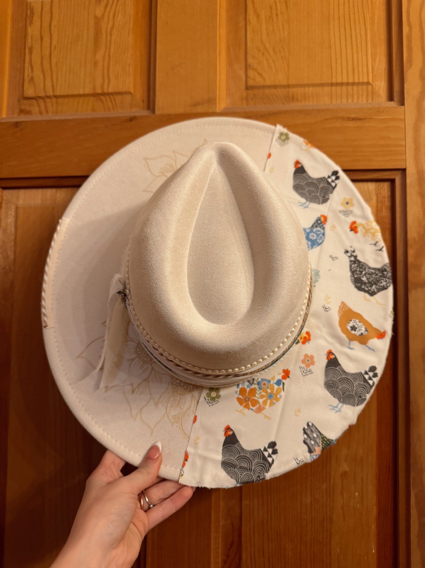 The Floral Chicken Hat