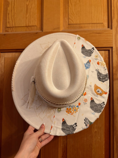 The Floral Chicken Hat