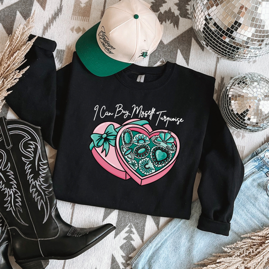 I can by myself turquoise crew - Made to Order