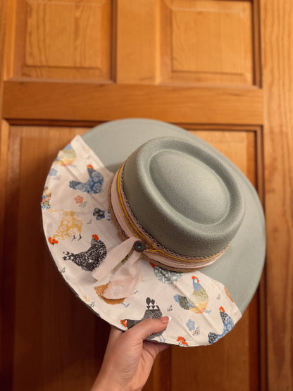 The Sage Green Chicken Hat